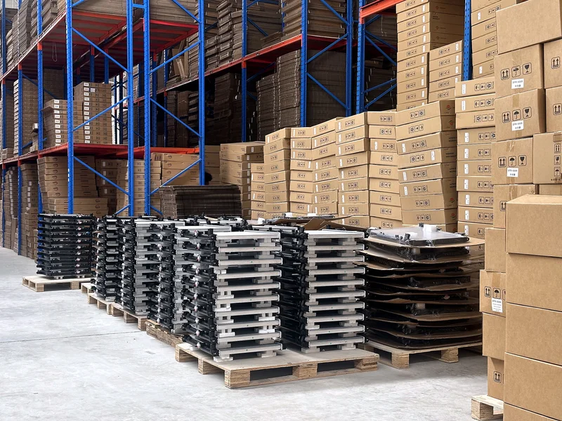 Radiator stock and racking at the DTS Auto Parts warehouse